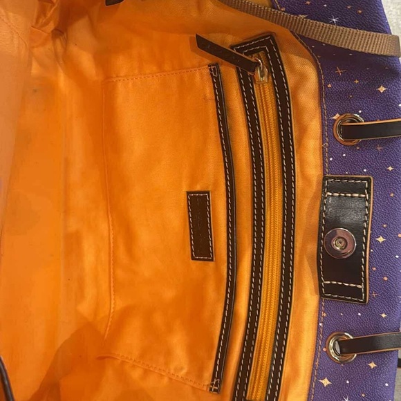 Dooney & Bourke Blue and Tan Tote with Character Design - Picture 4 of 12